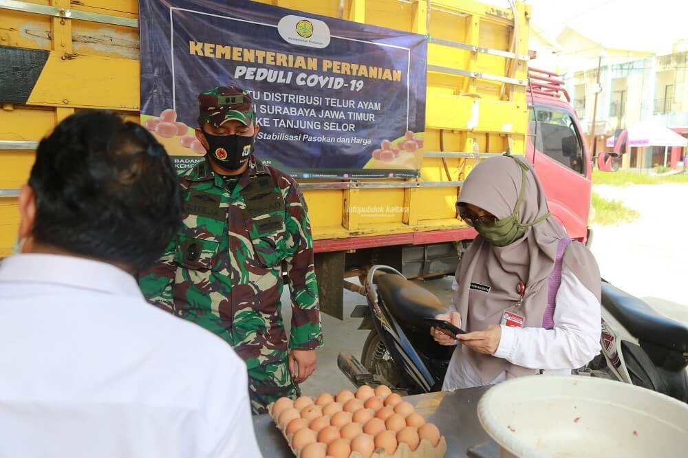 Bantuan telur ayam dari Kementan RI dijual dengan harga lebih murah di pasaran
