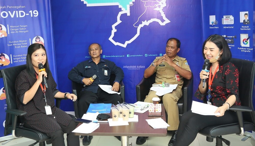 Kepala BPS Kaltara, Eko Marsoro bersama Kepala Disdukcapil Kaltara, Sanusi menjadi narasumber Respons Kaltara, Selasa (1/9)