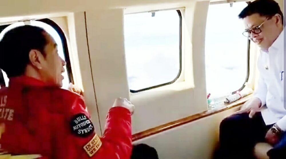 Gubernur Kaltara, Dr H Irianto Lambrie bersama Presiden RI Joko Widodo saat meninjau alur sungai potensial untuk investasi hydropower di Kaltara, belum lama ini