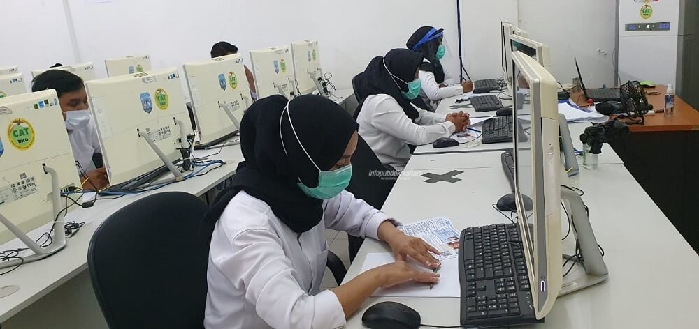 Pelaksanaan SKB CPNS formasi 2019 Kaltara yang berlangsung di Lab CAT Provinsi Kaltara, Tanjung Selor, baru-baru ini