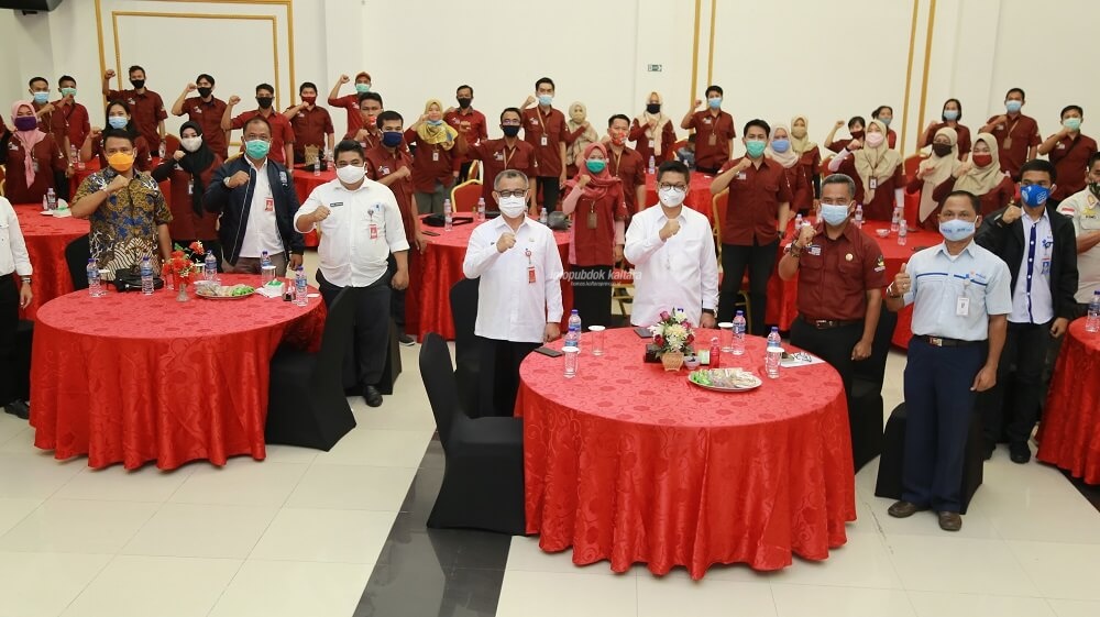 Gubernur Kaltara, Dr H Irianto Lambrie saat menghadiri pembukaan Workshop P2K2 SDM PKH Provinsi Kaltara Tahun 2020, Rabu (23/9)