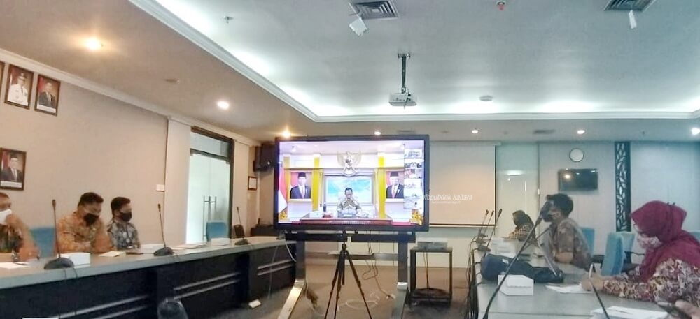 Pelaksanan Rakor terkait penyusunan aturan pelaksanaan pilkades di masa pandemi yang dipimpin Mendagri HM Tito Karnavian, Kamis (12/11) sore