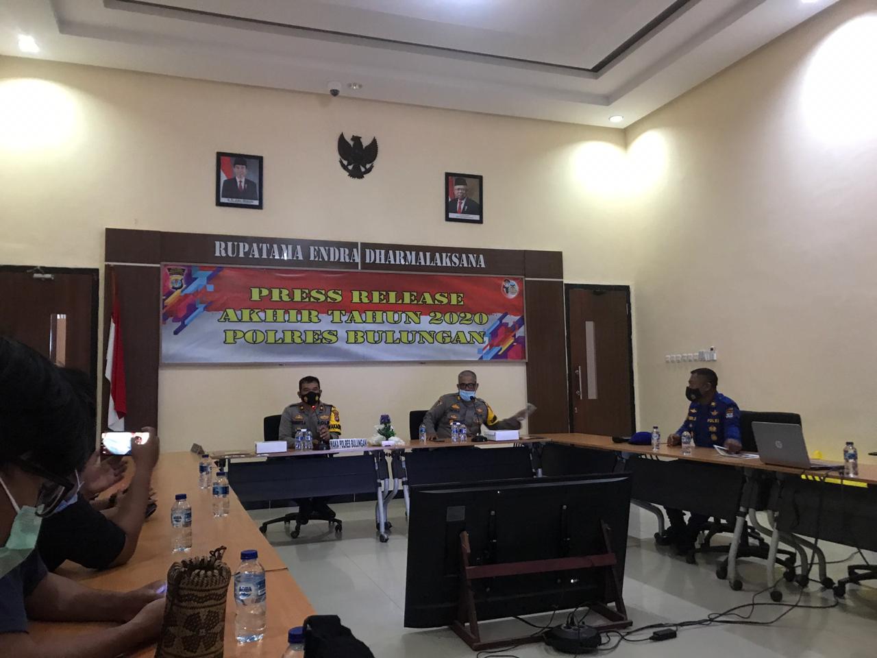 Press Rilis di Polres Bulungan. (Foto : Sfh)