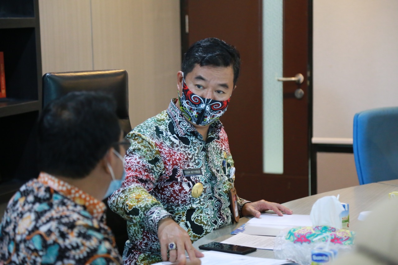 Pjs Gubernur Kaltara Teguh Setyabudi saat mengikuti Pertemuan Tahunan Bank Indonesia dan KPw BI Kaltara