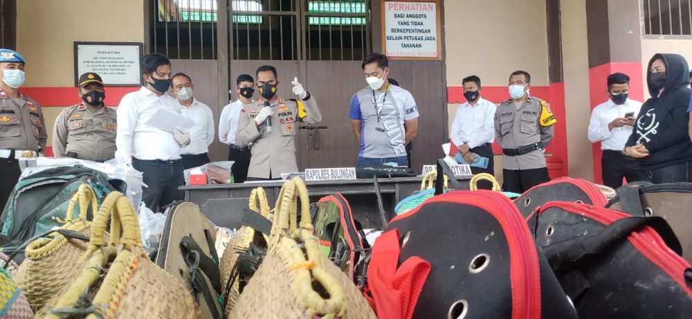 Polres Bulungan saat melakukan press rilis