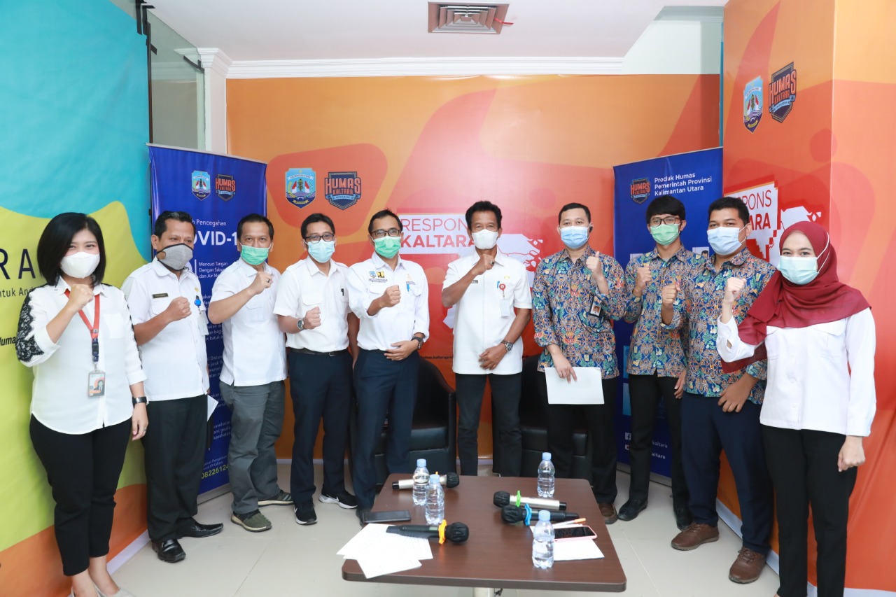 Kepala DPUPR-Perkim Kaltara, Sunardi dan Rizal Falevi, Kasi KPIJ BPJN Kaltara saat menjadi narasumber Respons Kaltara, Kamis (27/1) pagi