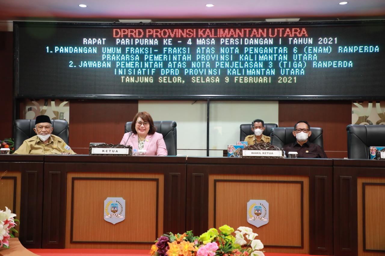 Rapat Paripurna ke-4 Masa Persidangan I Tahun 2021 di Gedung DPRD Provinsi Kaltara 